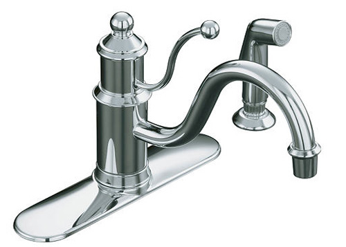 KOHLER/コーラー [K-171-CP]スプレー付キッチン混合水栓