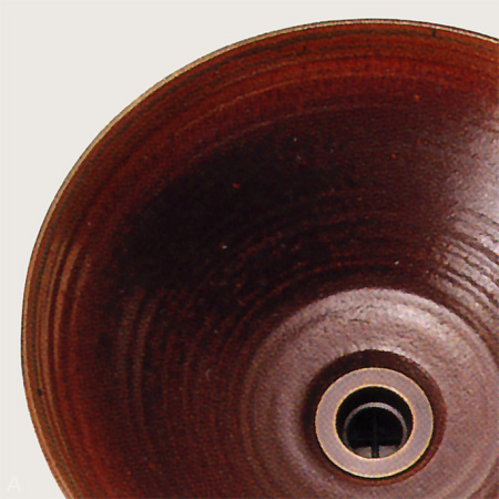 IBUKI/イブキ 手作り陶器手洗鉢 鉄赤(てつあか)  [E329036][E329026][E329016]